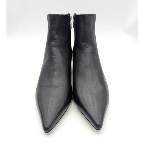 Linea Paolo Wynda Pointed Toe Ankle Bootie Women's Black Leather Size US12M EU43 - Picture 2 of 12